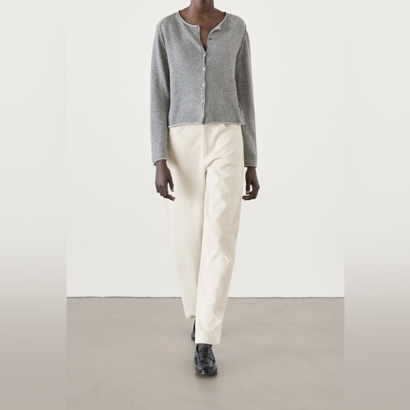 Massimo Dutti Wool Gray Rolled Edge cardigan xs - Picture 2 of 9